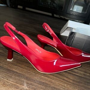 Brand New Red Kitten Heels